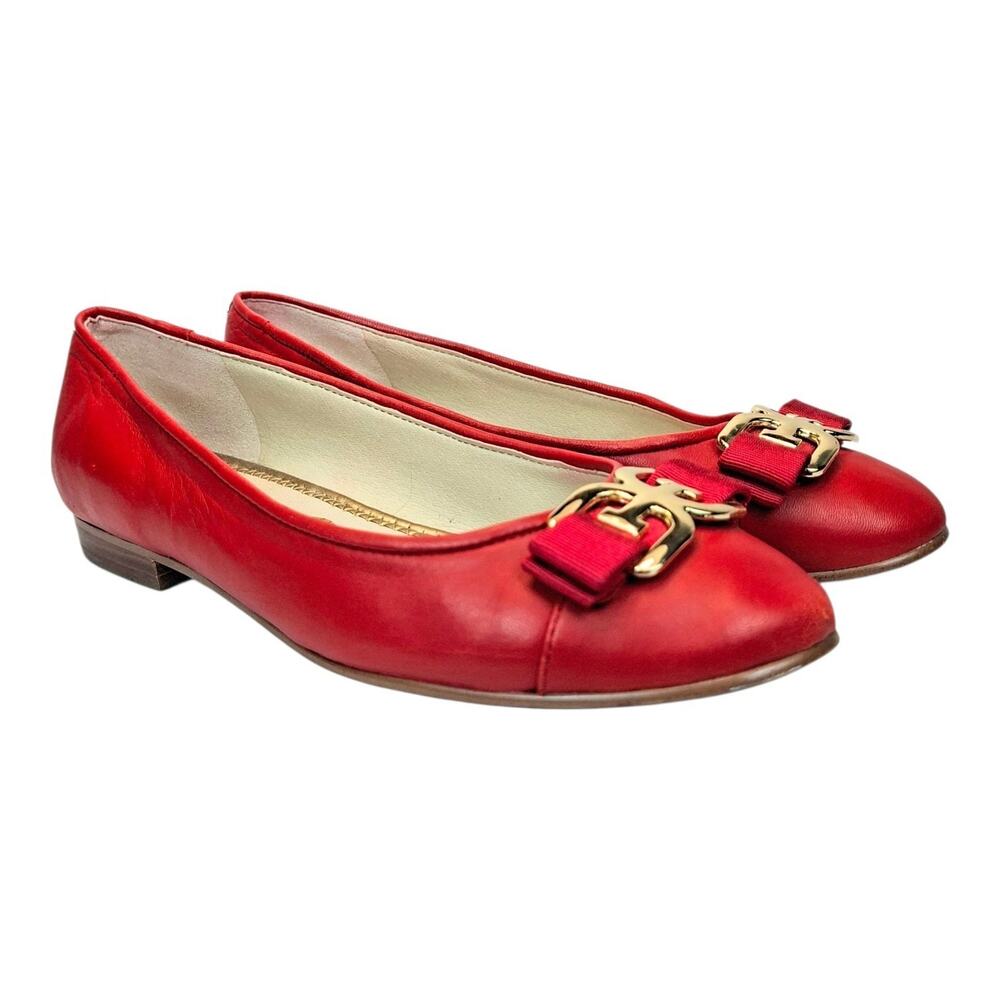 Sam Edelman Mage Ballet Flats Womens US 7.5M Cherry Red Leather Comfort Slip On